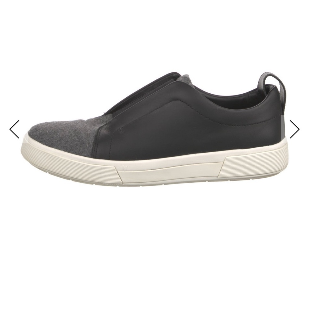 Vince Black and Gray Slip-On Sneakers
